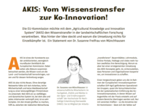 LIF 4.22 - AKIS: Vom Wissenstransfer zur Ko-Innovation!